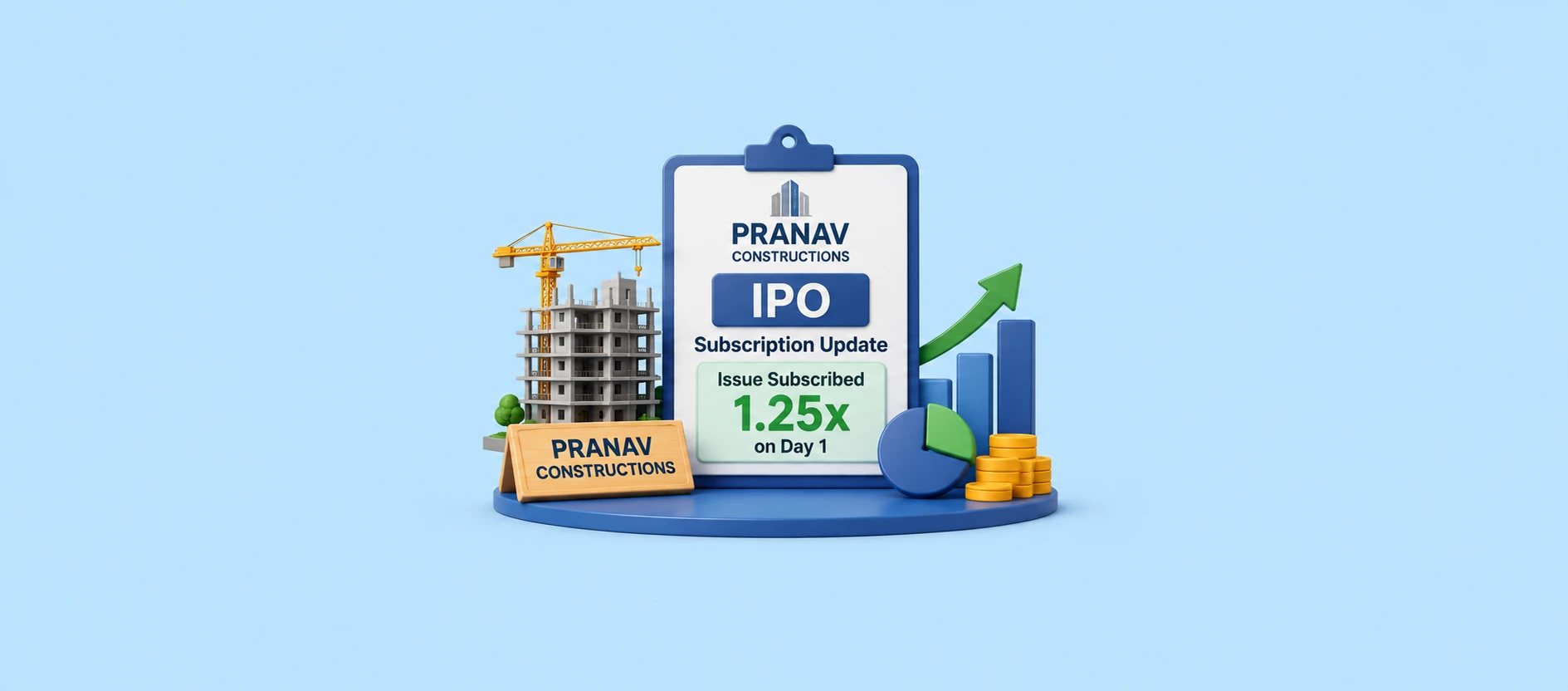 Pranav Constructions IPO Subscription Update: Issue Subscribed 1.25x on Day 1
